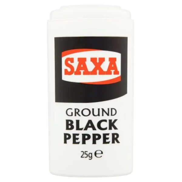 saxa ground black pepper 25g